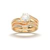 Picture of 1.15 Ct Round Brilliant Cut Lab Grown Diamond Bridal Set in Solid Gold for Women