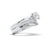 Picture of 1.15 Ct Round Brilliant Cut Lab Grown Diamond Bridal Set in Solid Gold for Women