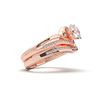 Picture of 1.15 Ct Round Brilliant Cut Lab Grown Diamond Bridal Set in Solid Gold for Women