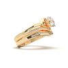 Picture of 1.15 Ct Round Brilliant Cut Lab Grown Diamond Bridal Set in Solid Gold for Women