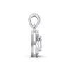 Picture of Round Brilliant Cut 0.45 Ct Lab Grown Diamond Halo Pendant in Solid Gold for Women