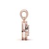 Picture of Round Brilliant Cut 0.45 Ct Lab Grown Diamond Halo Pendant in Solid Gold for Women