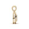 Picture of Round Brilliant Cut 0.45 Ct Lab Grown Diamond Halo Pendant in Solid Gold for Women