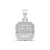 Picture of Round Brilliant Cut 0.45 Ct Lab Grown Diamond Halo Pendant in Solid Gold for Women
