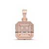 Picture of Round Brilliant Cut 0.45 Ct Lab Grown Diamond Halo Pendant in Solid Gold for Women