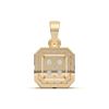 Picture of Round Brilliant Cut 0.45 Ct Lab Grown Diamond Halo Pendant in Solid Gold for Women