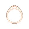 Picture of 0.90 Ct Marquise Cut & Round Brilliant Lab Grown Diamond Halo Engagement Ring Made in Solid Gold for Women