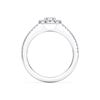 Picture of 0.90 Ct Marquise Cut & Round Brilliant Lab Grown Diamond Halo Engagement Ring Made in Solid Gold for Women