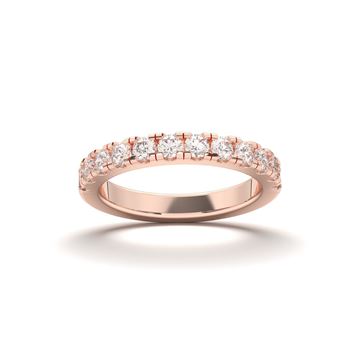 Picture of 0.50 Ct Round Brilliant Lab Grown Diamond Wedding Band in Solid Gold for Women