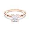 Picture of 1.00 Ct Princess Cut Lab Grown Diamond Solitaire Ring in Solid Gold for Women