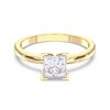 Picture of 1.00 Ct Princess Cut Lab Grown Diamond Solitaire Ring in Solid Gold for Women