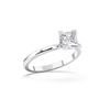 Picture of 1.00 Ct Princess Cut Lab Grown Diamond Solitaire Ring in Solid Gold for Women