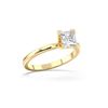 Picture of 1.00 Ct Princess Cut Lab Grown Diamond Solitaire Ring in Solid Gold for Women
