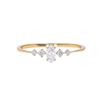 Picture of 0.22 Ct Lab Grown Diamond Engagement Ring with Marquise Center Stone in Solid Gold for Women