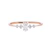 Picture of 0.22 Ct Lab Grown Diamond Engagement Ring with Marquise Center Stone in Solid Gold for Women