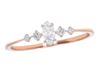 Picture of 0.22 Ct Lab Grown Diamond Engagement Ring with Marquise Center Stone in Solid Gold for Women