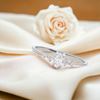 Picture of 0.22 Ct Lab Grown Diamond Engagement Ring with Marquise Center Stone in Solid Gold for Women