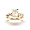Picture of Emarald Cut 3.00 Ct Lab Grown Diamond Solitaire Ring in Solid Gold For Women
