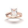 Picture of Emarald Cut 3.00 Ct Lab Grown Diamond Solitaire Ring in Solid Gold For Women