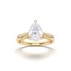 Picture of Pear Cut 1.00 Ct Lab Grown Diamond Solitaire Ring in Solid Gold For Women