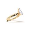Picture of Pear Cut 1.00 Ct Lab Grown Diamond Solitaire Ring in Solid Gold For Women