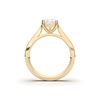 Picture of Pear Cut 1.00 Ct Lab Grown Diamond Solitaire Ring in Solid Gold For Women