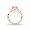 Picture of Pear Cut 1.00 Ct Lab Grown Diamond Solitaire Ring in Solid Gold For Women
