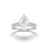 Picture of Pear Cut 3.00 Ct Lab Grown Diamond Solitaire Ring in Solid Gold For Women