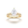 Picture of Pear Cut 3.00 Ct Lab Grown Diamond Solitaire Ring in Solid Gold For Women