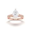 Picture of Pear Cut 3.00 Ct Lab Grown Diamond Solitaire Ring in Solid Gold For Women