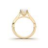 Picture of Pear Cut 3.00 Ct Lab Grown Diamond Solitaire Ring in Solid Gold For Women