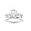 Picture of Oval Cut 1.00 Ct Lab Grown Diamond Solitaire Ring in Solid Gold For Women