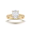 Picture of Oval Cut 1.00 Ct Lab Grown Diamond Solitaire Ring in Solid Gold For Women