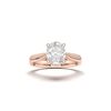Picture of Oval Cut 1.00 Ct Lab Grown Diamond Solitaire Ring in Solid Gold For Women