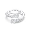 Picture of Round Brilliant Cut Shape 1.00 Ct Lab Grown Diamond  Bypass Engagement Ring in Solid Gold for Women