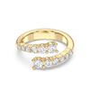Picture of Round Brilliant Cut Shape 1.00 Ct Lab Grown Diamond  Bypass Engagement Ring in Solid Gold for Women