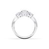 Picture of Oval & Pear Cut 3.00 Ct Lab Grown Diamond Three Stone Engagement Ring in Solid Gold for Women