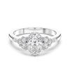 Picture of Oval Cut & Round Brilliant Cut 1.25 Ct Lab Grown Diamond Engagement Ring in Solid Gold For Women