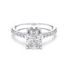 Picture of 3.40 Ct Cushion Cut Solitaire with Accent Round Brilliant Cut Lab Grown Diamond Engagement Ring Made in Solid Gold For Women