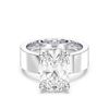 Picture of Oval Cut 3.70 Ct Lab Grown Diamond Solitaire Ring in Solid Gold For Women