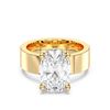 Picture of Oval Cut 3.70 Ct Lab Grown Diamond Solitaire Ring in Solid Gold For Women