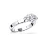 Picture of Cushion Cut & Round Brilliant Cut 2.05 Ct Lab Grown Diamond Bar Setting Solitaire Engagement Ring in Solid Gold For Women