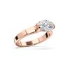 Picture of Cushion Cut & Round Brilliant Cut 2.05 Ct Lab Grown Diamond Bar Setting Solitaire Engagement Ring in Solid Gold For Women