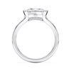 Picture of Cushion Cut & Round Brilliant Cut 2.05 Ct Lab Grown Diamond Bar Setting Solitaire Engagement Ring in Solid Gold For Women