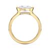 Picture of Cushion Cut & Round Brilliant Cut 2.05 Ct Lab Grown Diamond Bar Setting Solitaire Engagement Ring in Solid Gold For Women