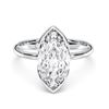 Picture of Marquise Cut 3.10 Ct Lab Grown Diamond Bezel Setting Solitaire Ring in Solid Gold For Women