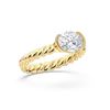 Picture of Oval Cut & Round Brilliant Cut 2.05 Carat Lab Grown Diamond Solitaire Ring in Solid Gold For Women