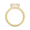 Picture of Oval Cut & Round Brilliant Cut 2.05 Carat Lab Grown Diamond Solitaire Ring in Solid Gold For Women