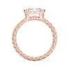 Picture of Oval Cut & Round Brilliant Cut 2.05 Carat Lab Grown Diamond Solitaire Ring in Solid Gold For Women