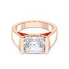 Picture of 4.00 Ct Radiant Cut Lab Grown Diamond Solitaire Ring in Solid Gold For Women